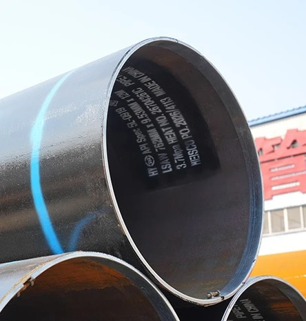 Sprayed labels inside the steel pipe Sprayed labels inside the steel pipe
